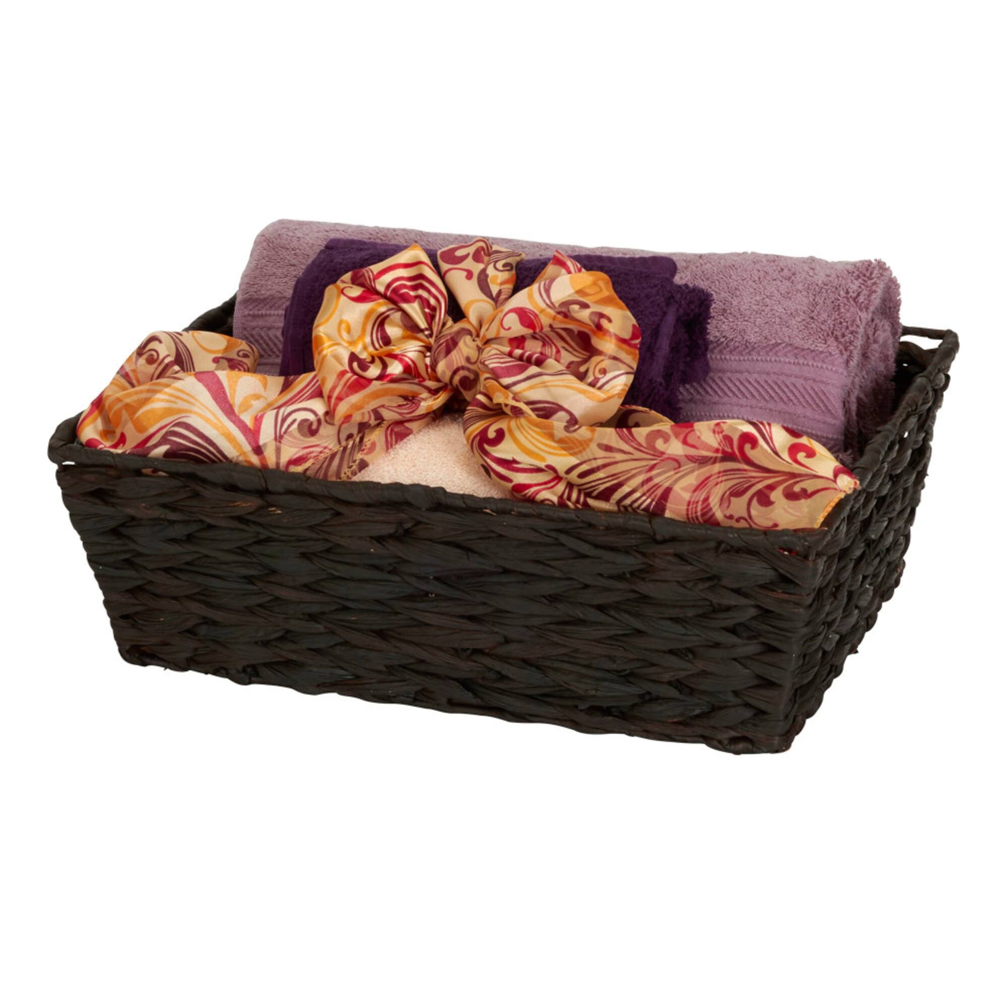 Household Essentials Dark Brown Wicker Storage Basket Set